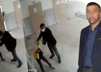 Dayakçı öğretmen bu defa babayla arbede etti!